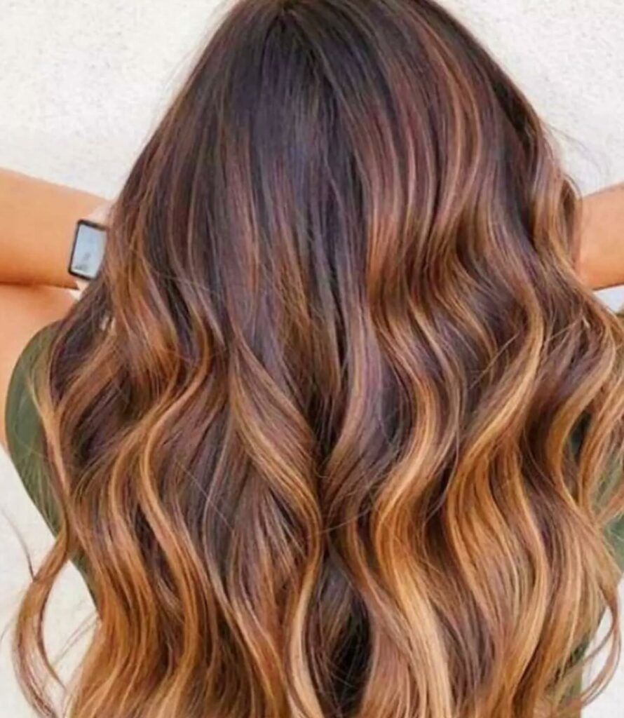 Rich Dark Brown With Caramel Highlights Rich Dark Brown With Caramel Highlights β Winter Shoulder Length Hairstyles