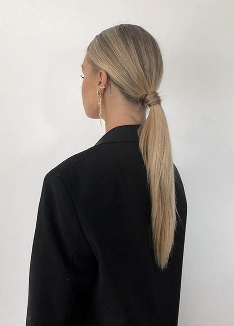 Minimalist Sleek Low Ponytail — Winter Ponytail Hairstyles