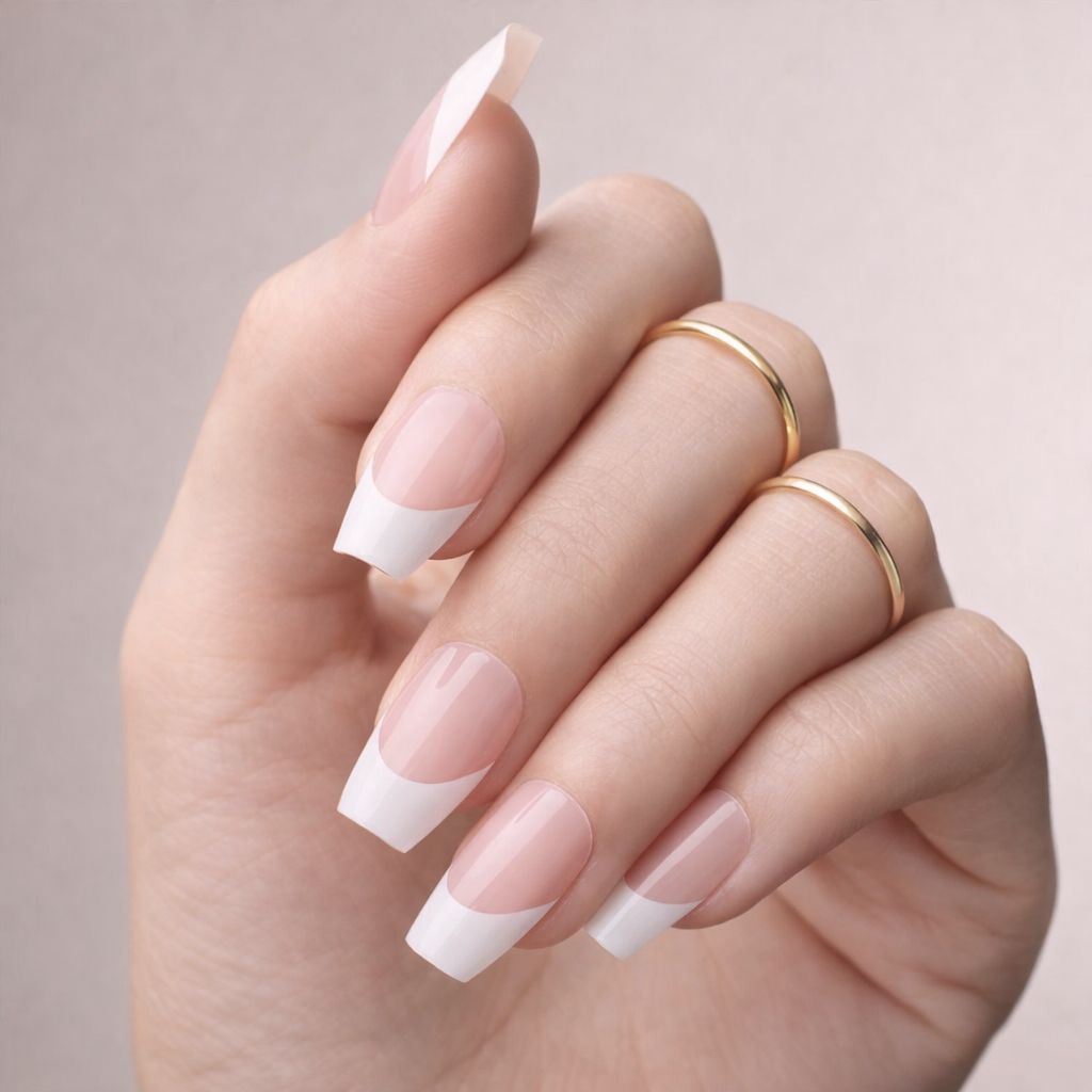 Sheer Pink Classic French Manicure Sheer Pink Classic French Manicure β New Years Square Nails 2027
