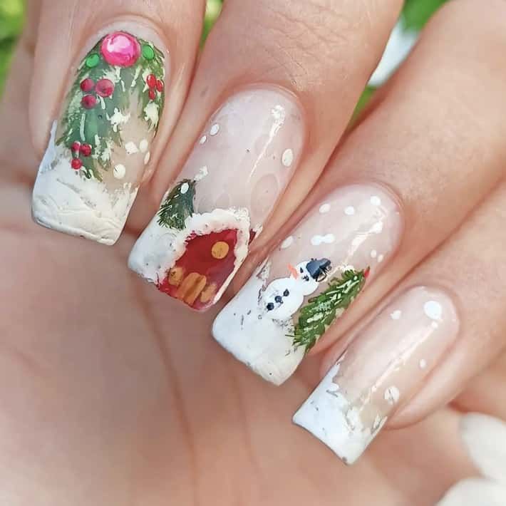 Matte And Glossy Elements Visual Idea Matte And Glossy Elements Visual Idea โ Winter Wonderland Nails