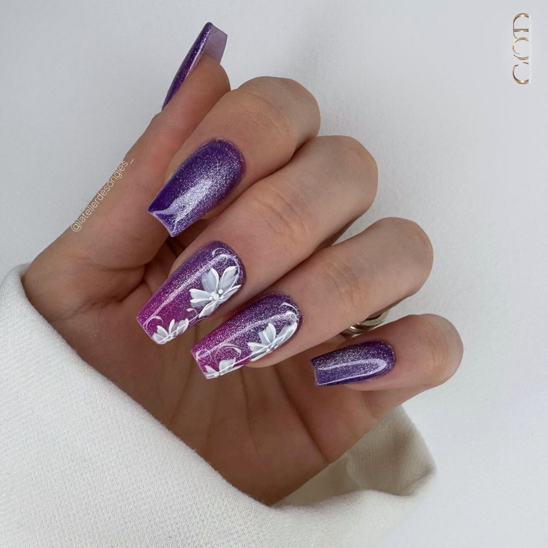 Shimmer Matte Visual Idea — Winter Gel Nails