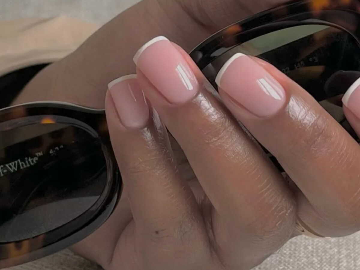 Classic Square French Tips Classic Square French Tips β Winter French Tip Nails