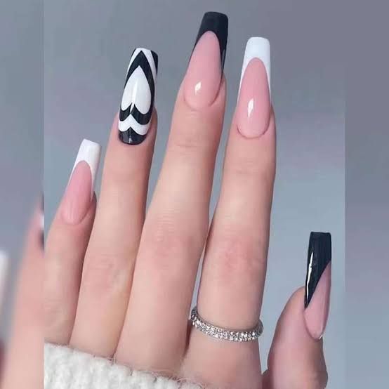 Glossy Visual Idea — Long Winter Coffin Nails