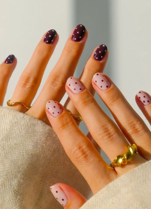 Polka Dot Pattern Visual Idea Polka Dot Pattern Visual Idea β Winter Nail Colors for Short Nails