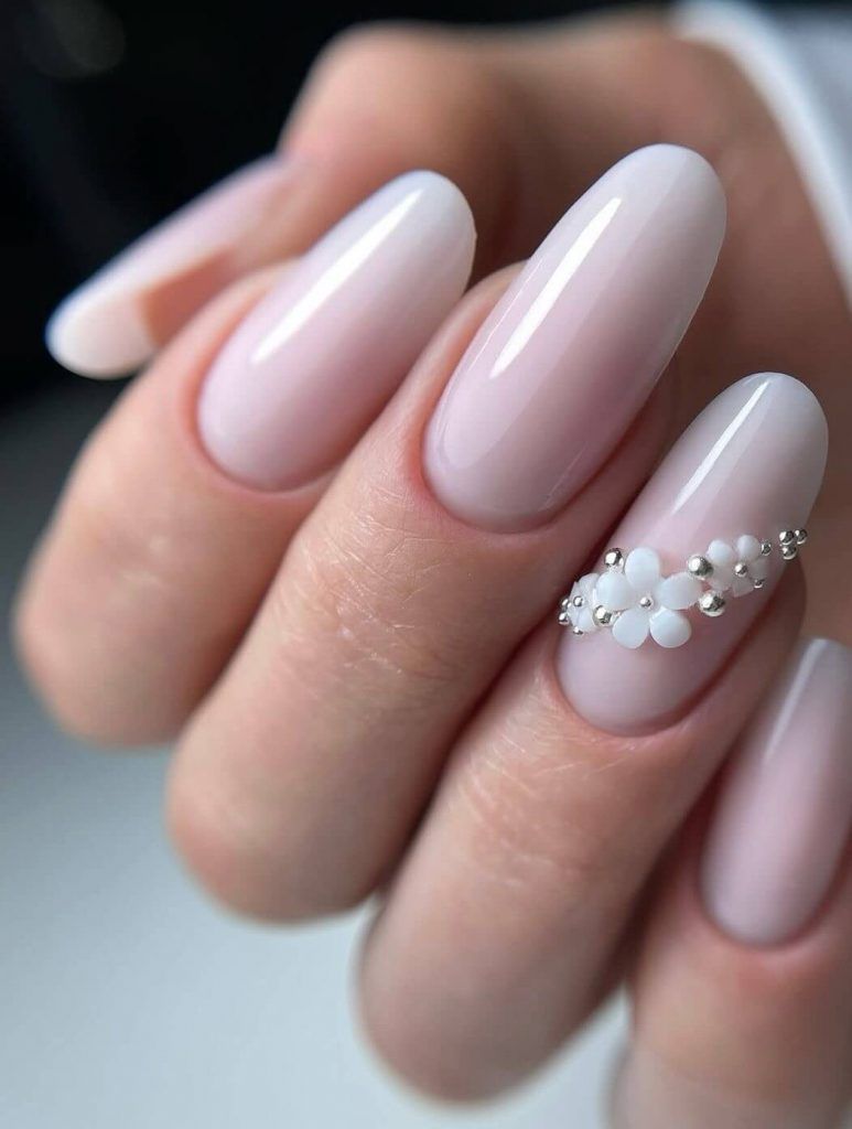 Romantic 3D Floral Embellishment Romantic 3D Floral Embellishment β Winter Wedding Nails