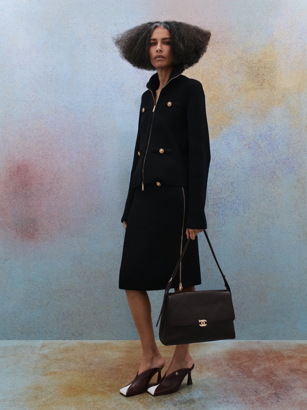Black Ribbed Knit Set for a Chic Winter Ensemble — Late Winter Outfits