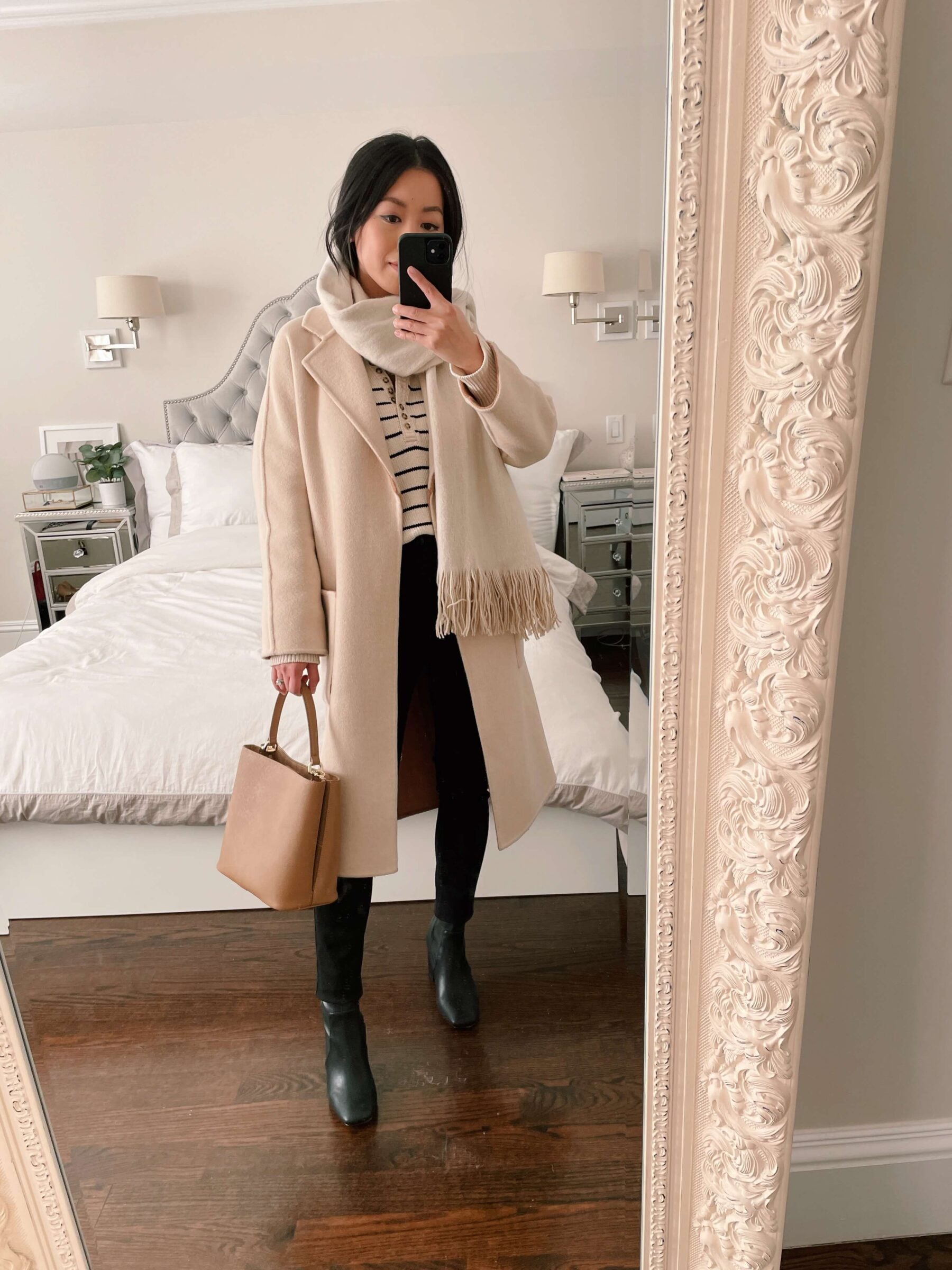 Classic Beige Wool Coat for Petite Figures Classic Beige Wool Coat for Petite Figures β Winter Outfits for Petite Women
