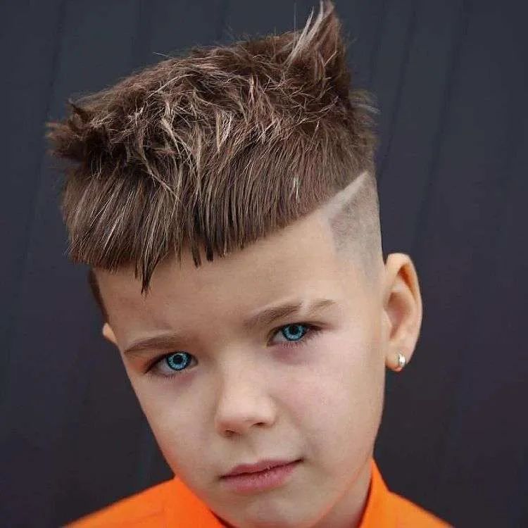 Fade With Spiky Textured Fringe Fade With Spiky Textured Fringe β Winter Haircuts for Boys