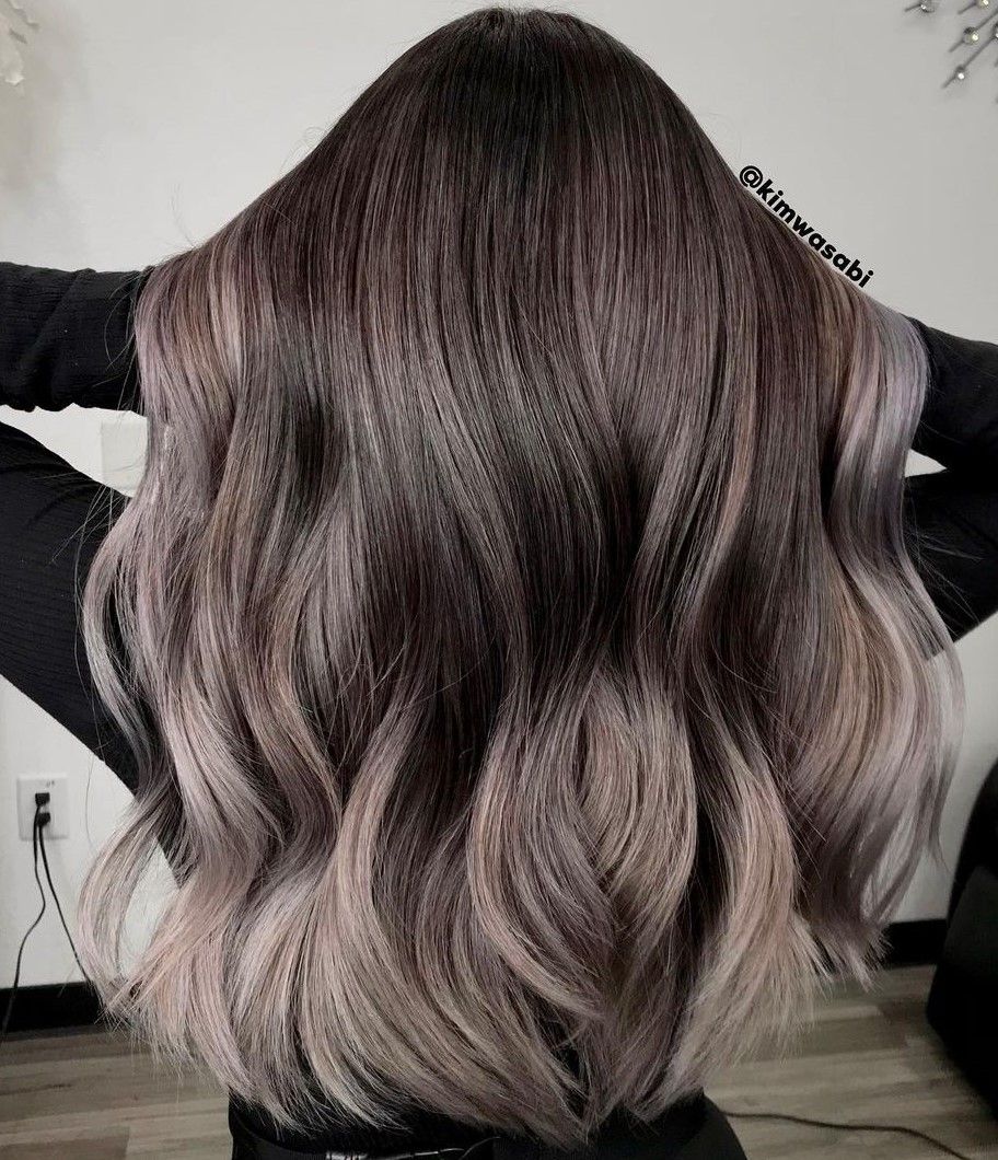 Mid-Back Layers With Mushroom Brown Balayage Mid-Back Layers With Mushroom Brown Balayage β Mushroom Brown Hair