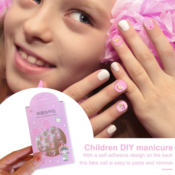 Cartoon Animal Sticker Nails — Winter Nails for Kids