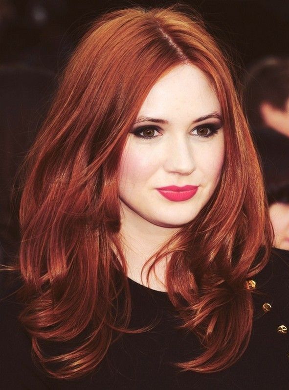 Long Layers Visual Idea — Winter Hair Colors for Redheads