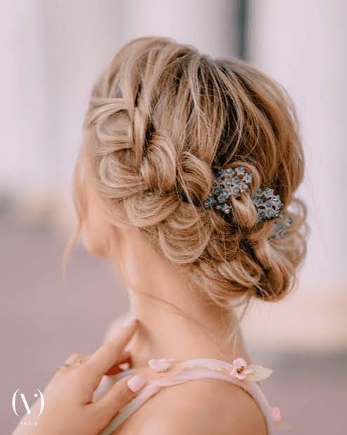 Braided Updo With Loose Tendrils — Winter Date Night Hairstyles