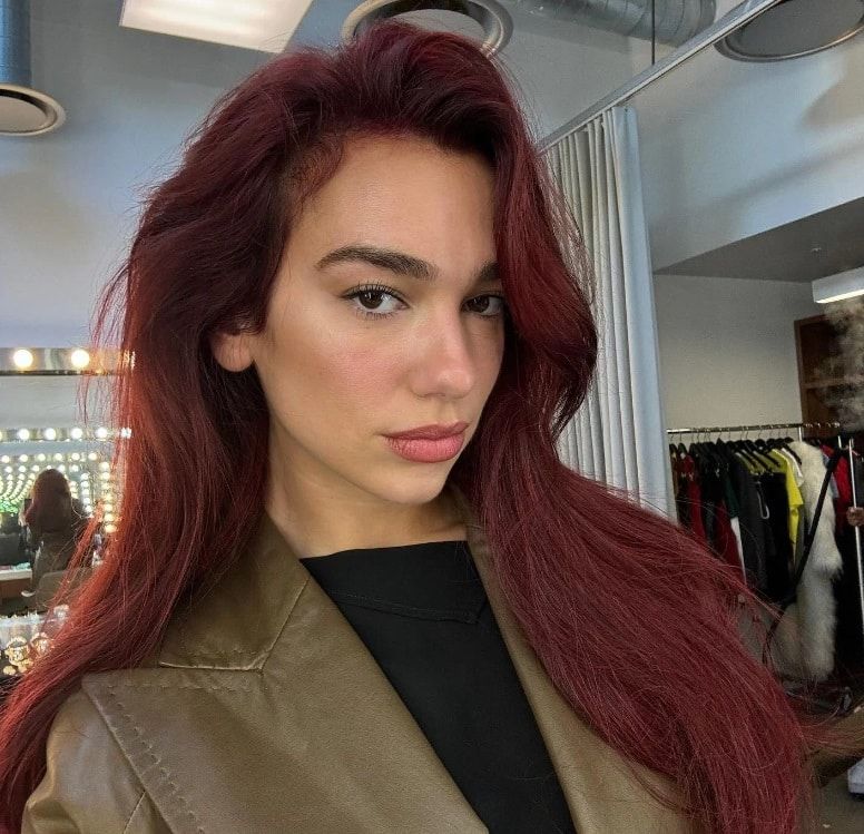 Deep Auburn With Cherry Red Highlights — Cherry Cola Hair Color