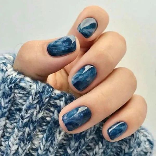 Marble Effect Visual Idea Marble Effect Visual Idea β Winter Work Nails