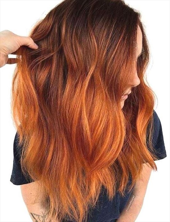 Vibrant Ginger With Orange And Red Tones Visual Idea — Winter Hair Colors for Redheads