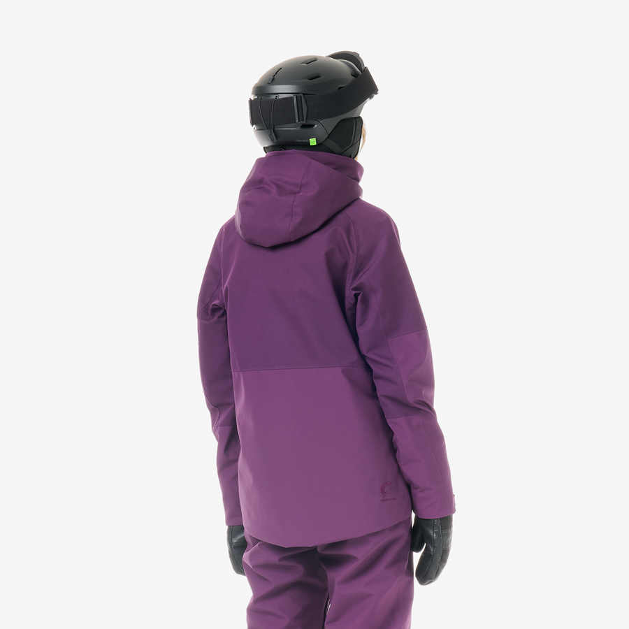 Two-Tone Purple Hooded Jacket and Pants for a Relaxed Snowboarding Ensemble Two-Tone Purple Hooded Jacket and Pants for a Relaxed Snowboarding Ensemble β Snowboarding Outfits