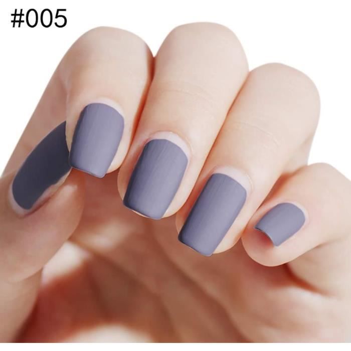Muted Grey Purple Matte Velvet Nails Muted Grey Purple Matte Velvet Nails