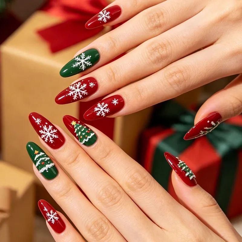 Christmas Visual Idea Christmas Visual Idea β Snowflake Nails