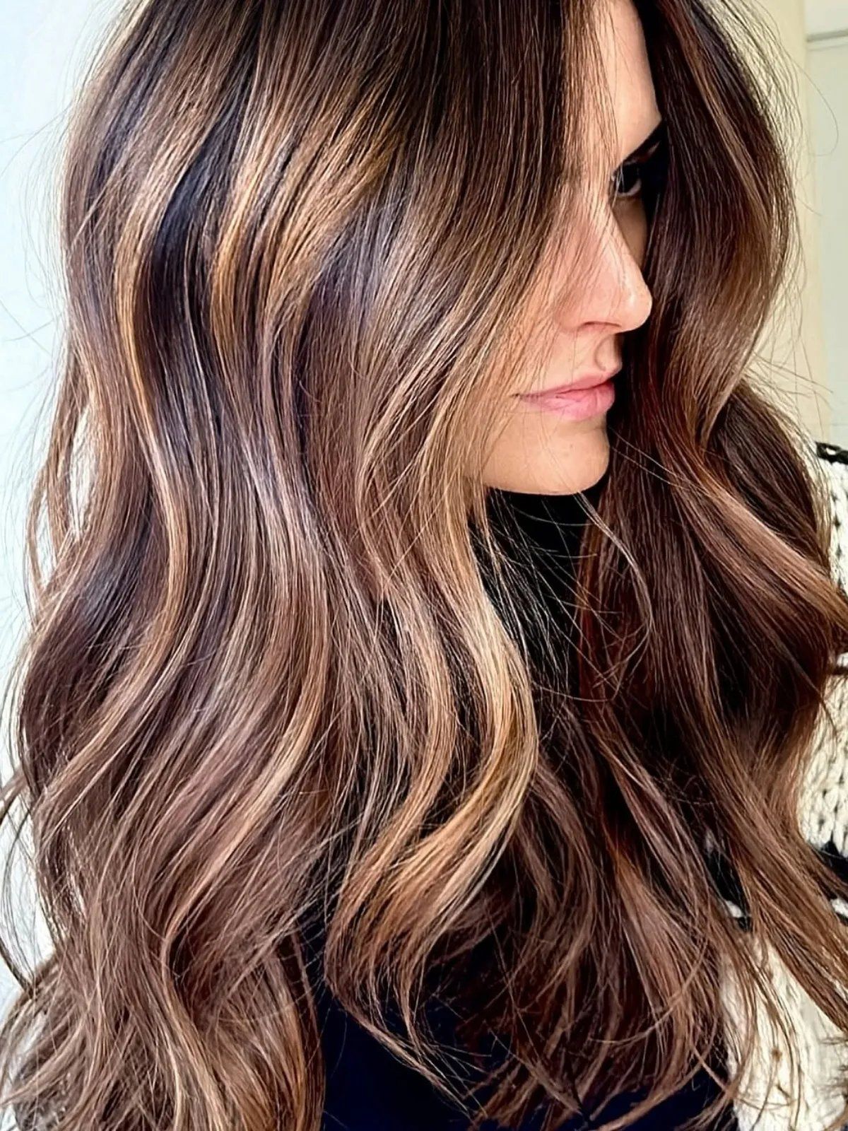 Medium Brown Balayage With Caramel Ash Medium Brown Balayage With Caramel Ash β Winter Hair Colors for Brown Eyes