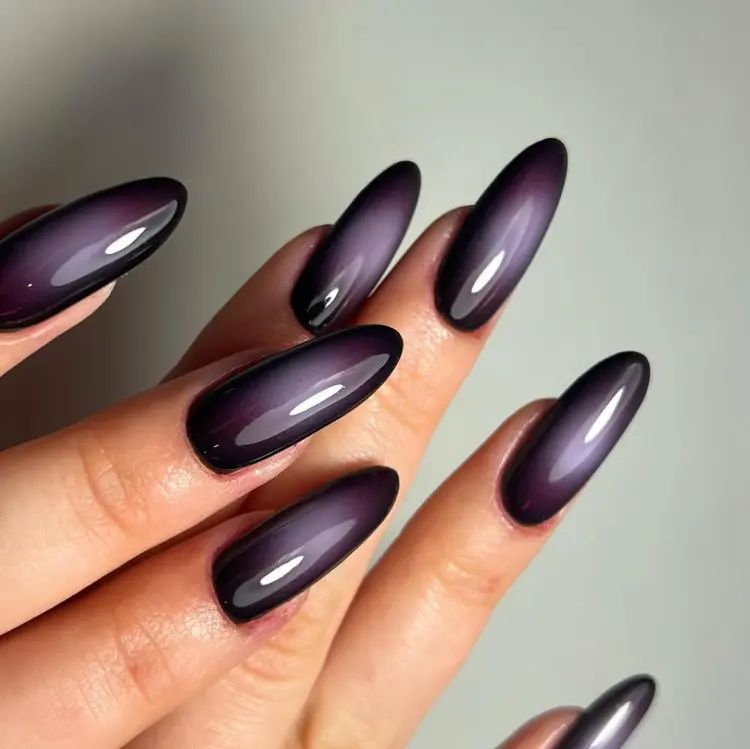 Glossy Cat-Eye Visual Idea — Winter Nail Colors