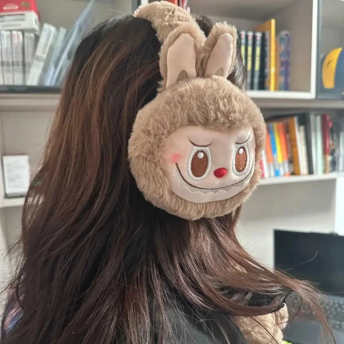 Charming Brown Bunny Earmuffs with Soft Fuzzy Texture — Earmuffs Outfits