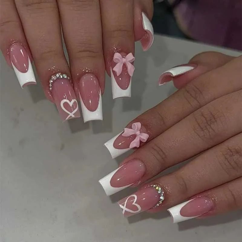 Valentines Romantic Visual Idea Valentines Romantic Visual Idea β Winter Bow Nails