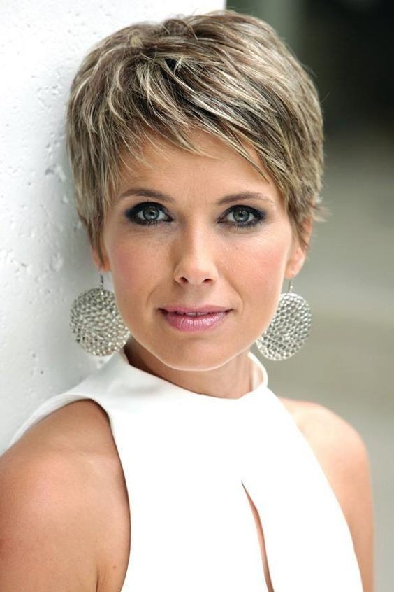 Ear Textured Ash Blonde Pixie with Highlights — Winter Haircuts for Women Over 40