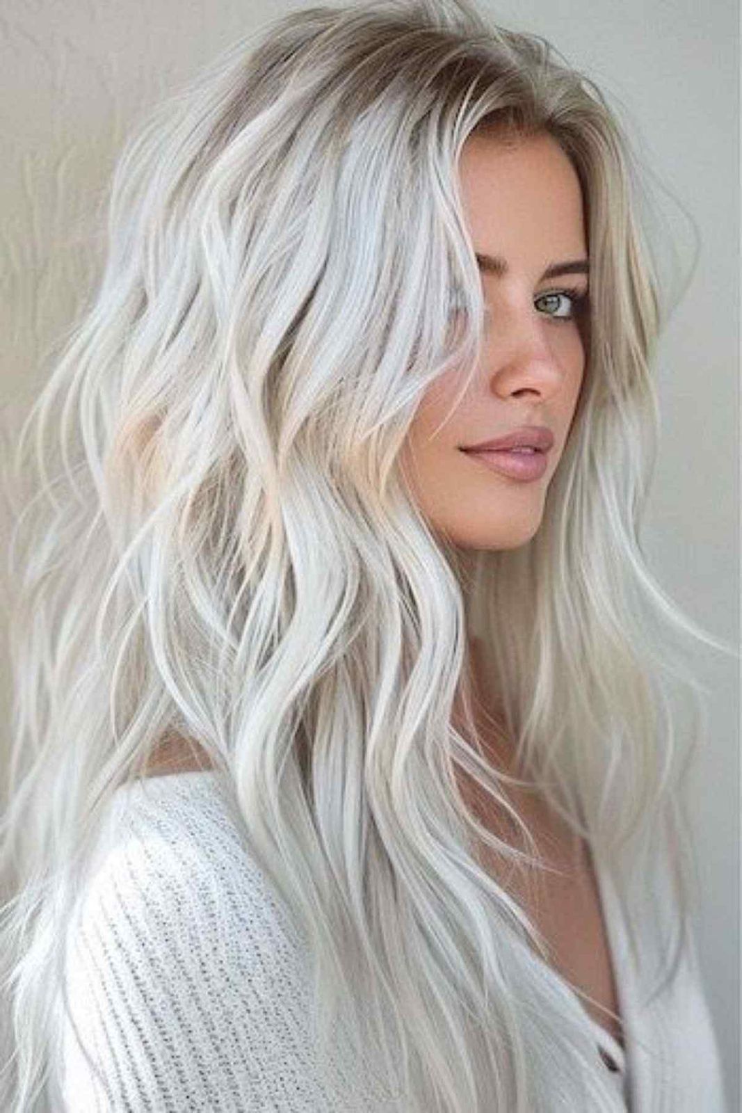 Platinum Blonde With Ash Undertones Visual Idea — Winter Hair Colors for Gray Hair