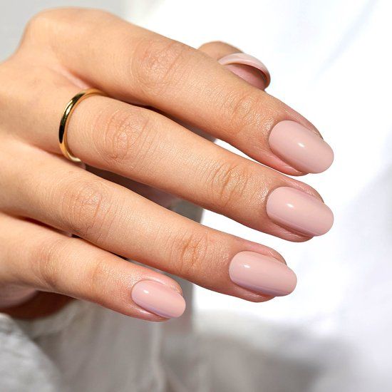 Any Season Pale Pink Nude Glossy Short Oval Any Season Pale Pink Nude Glossy Short Oval β Short Winter Oval Nails