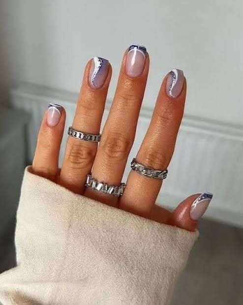 Glitter Ombr Visual Idea Glitter Ombr Visual Idea β Short Winter Acrylic Nails
