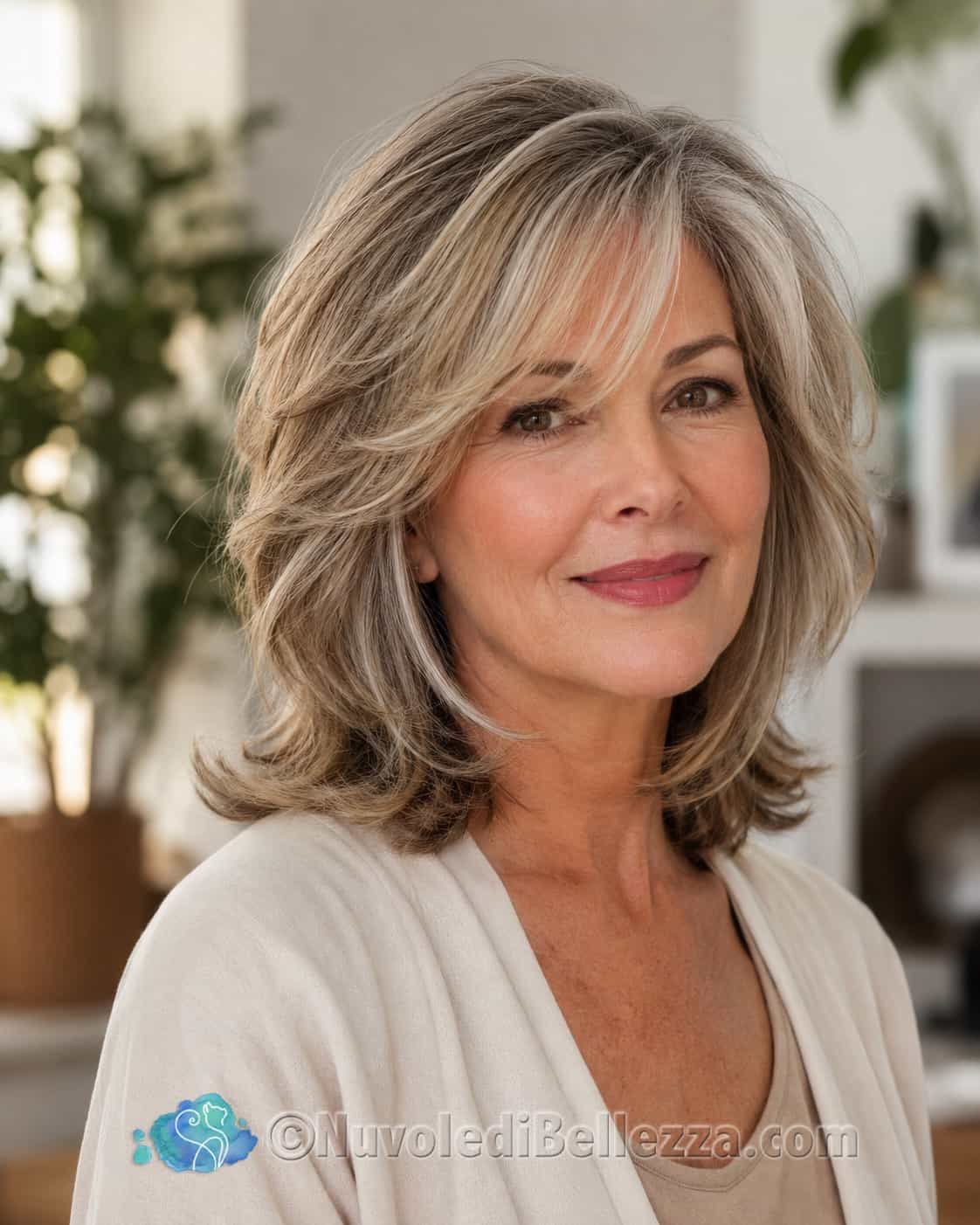 Layered Bob with Volume and Waves — Winter Hairstyles for Women Over 50