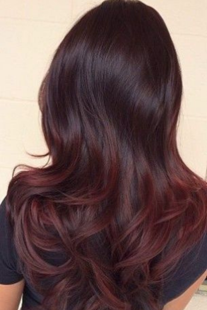 Mid-Back Visual Idea — Mahogany Hair Color