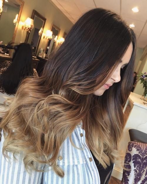 No Bangs Visual Idea — Winter Ombre Hair
