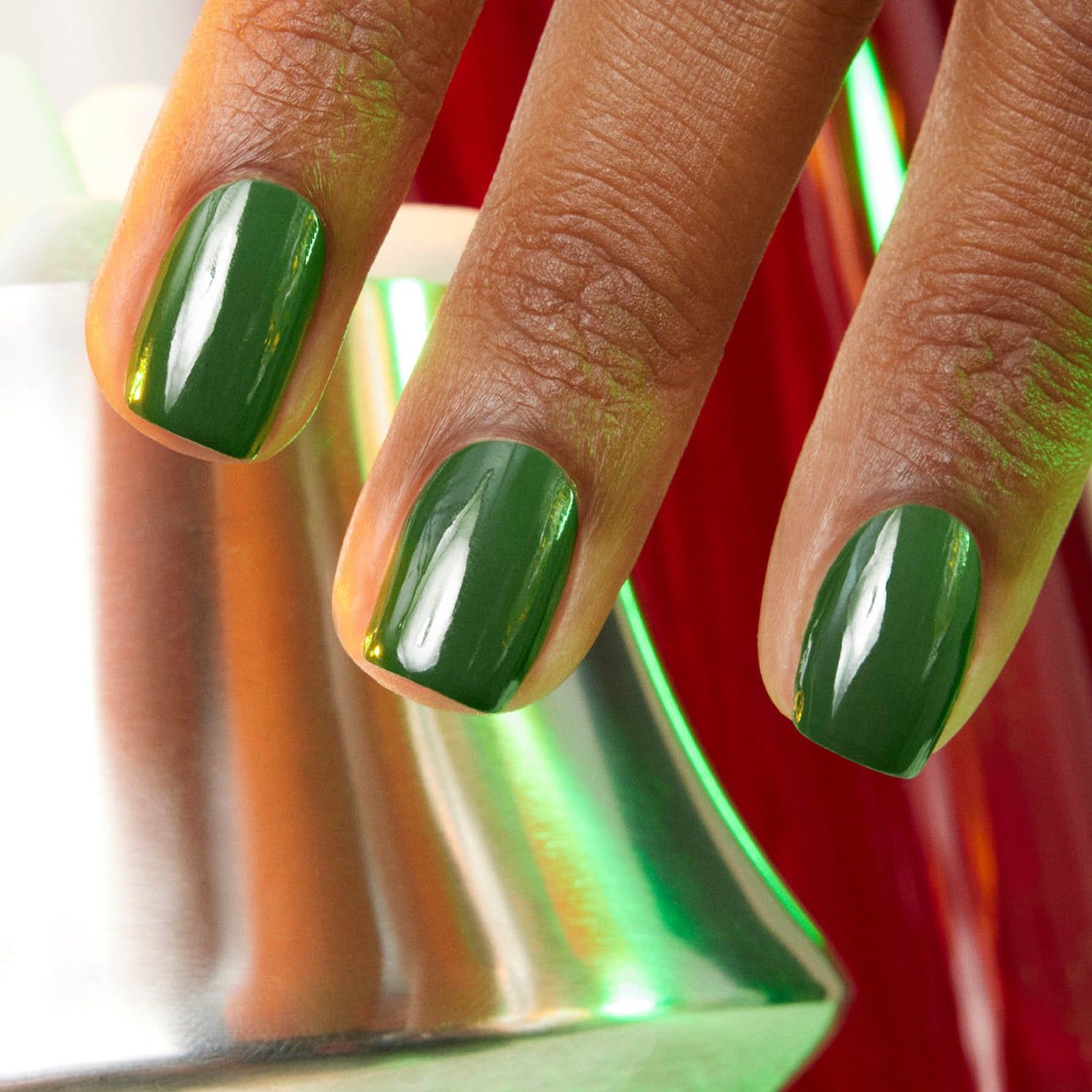 None Visual Idea — Emerald Green Nails