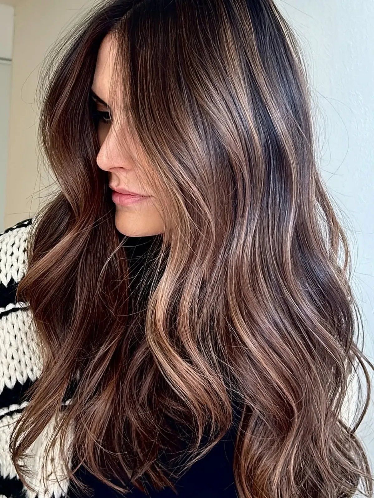 Mid-Back Visual Idea — Winter Hair Colors for Pale Skin