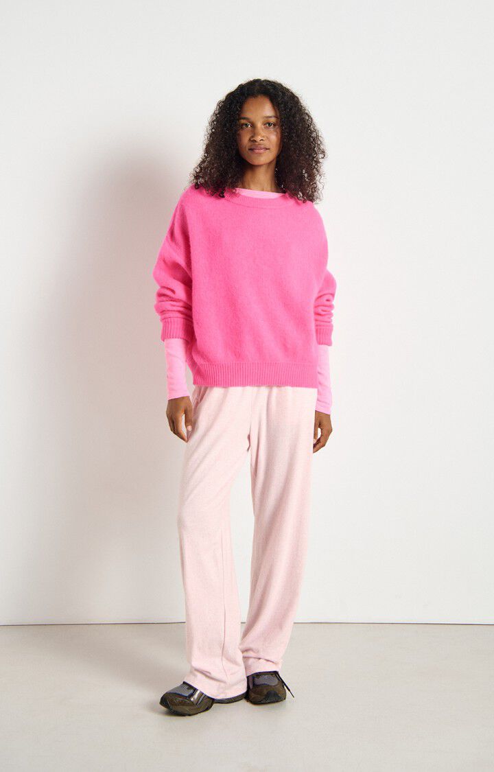 Vibrant Monochromatic: Pink Oversized Sweater with Matching Pants — Oversized Sweater Outfits