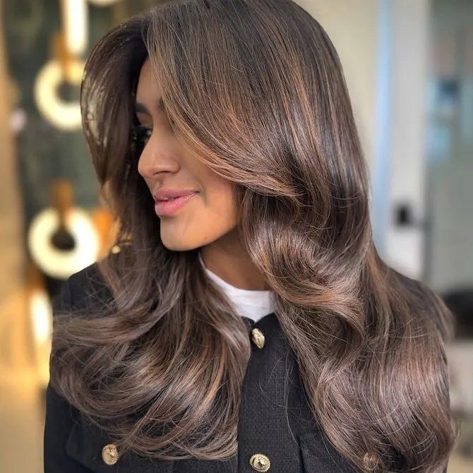 Curtain Bangs Visual Idea Curtain Bangs Visual Idea โ Winter Hair Colors for Brunettes