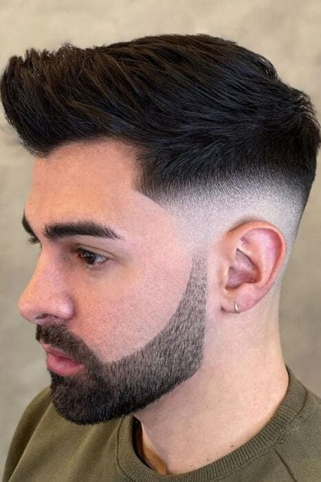 Textured Sweep Back with Sharp Fade — Winter Haircuts for Men