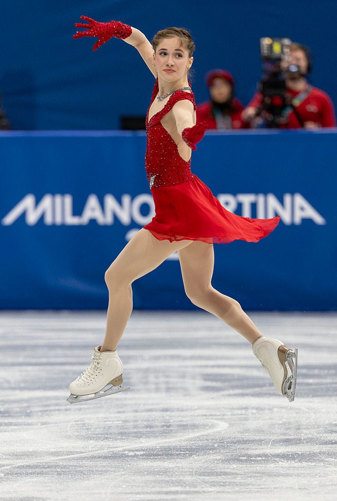 Vibrant Red Dress with Matching Gloves and Sequined Bodice Vibrant Red Dress with Matching Gloves and Sequined Bodice β Ice Skating Outfits