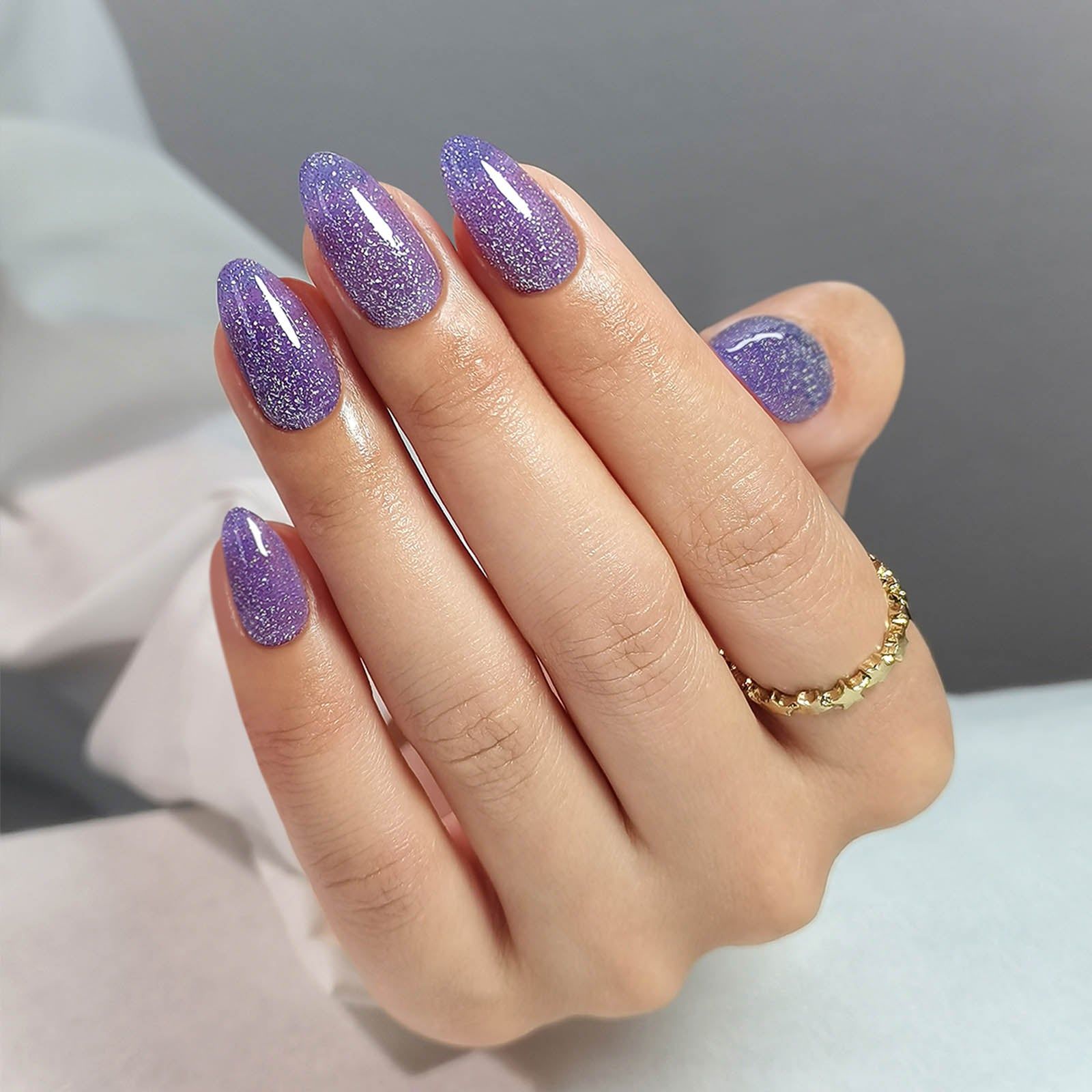 Full Glitter Coverage Visual Idea Full Glitter Coverage Visual Idea β Winter Lavender Nails