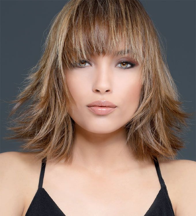 Shoulder Shag With Blunt Bangs — Winter Haircuts for Straight Hair