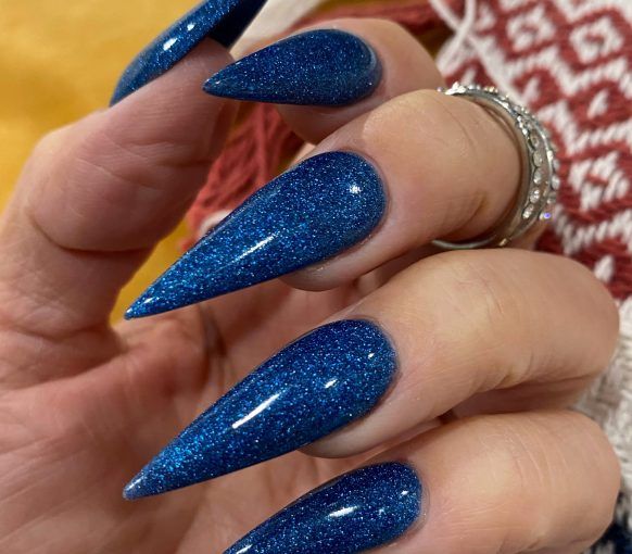 Glossy With Dense Glitter Visual Idea Glossy With Dense Glitter Visual Idea โ Fall to Winter Nails