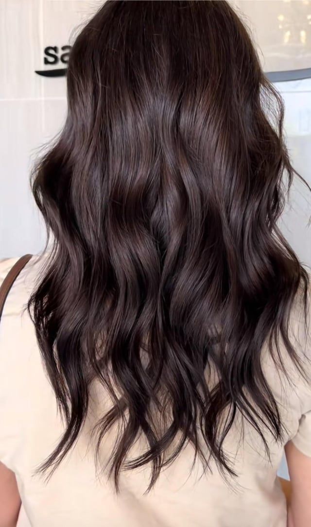 Glossy Dark Brown With Subtle Tones — Dark Chocolate Brown Hair