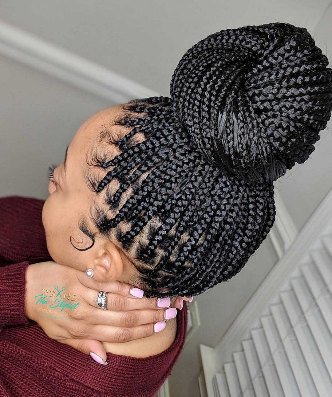 Sophisticated Black Braided Bun Sophisticated Black Braided Bun β Winter Braid Colors for Black Women