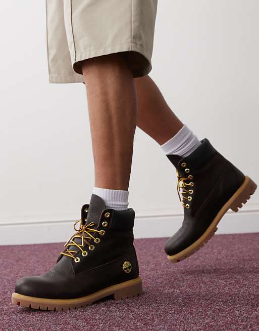 Timberland - Bottes 6 pouces en cuir - Espresso foncé | ASOS