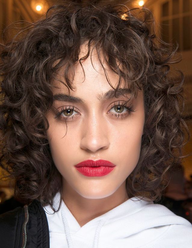 Dark Brown Bob With Reddish Curls Dark Brown Bob With Reddish Curls β Winter Hair Colors for Brown Eyes