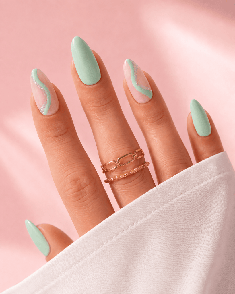 Spring Visual Idea — Pastel Winter Nails