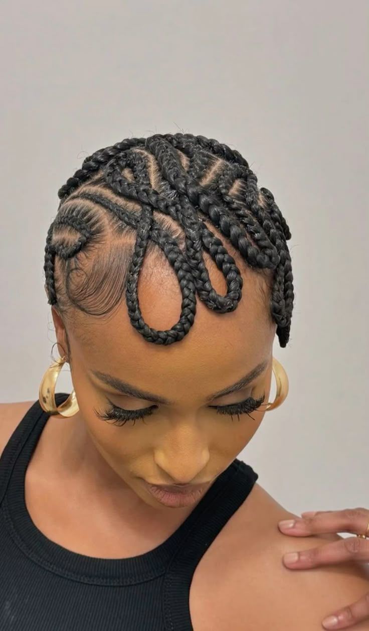 Sculptural Crown Braided Loop Pattern Sculptural Crown Braided Loop Pattern β Winter Braids for Black Women