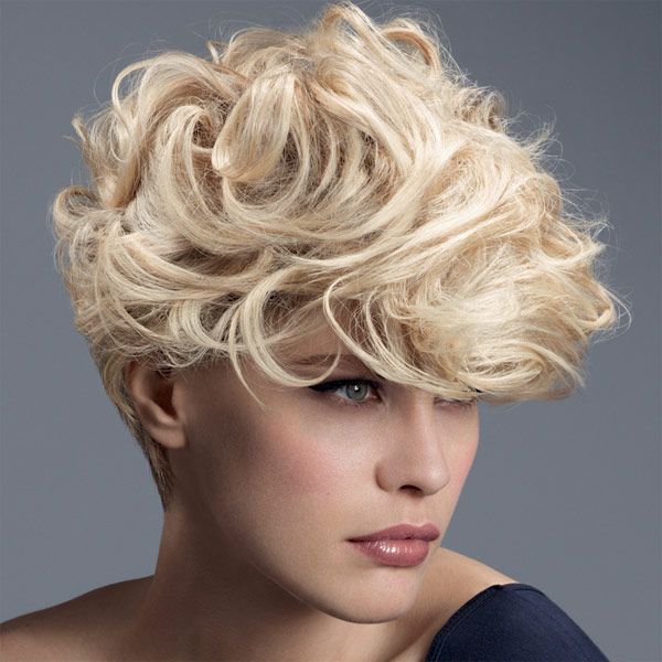 Platinum Blonde Pixie With Blue and Green Streaks — Winter Hair Colors for Short Hair