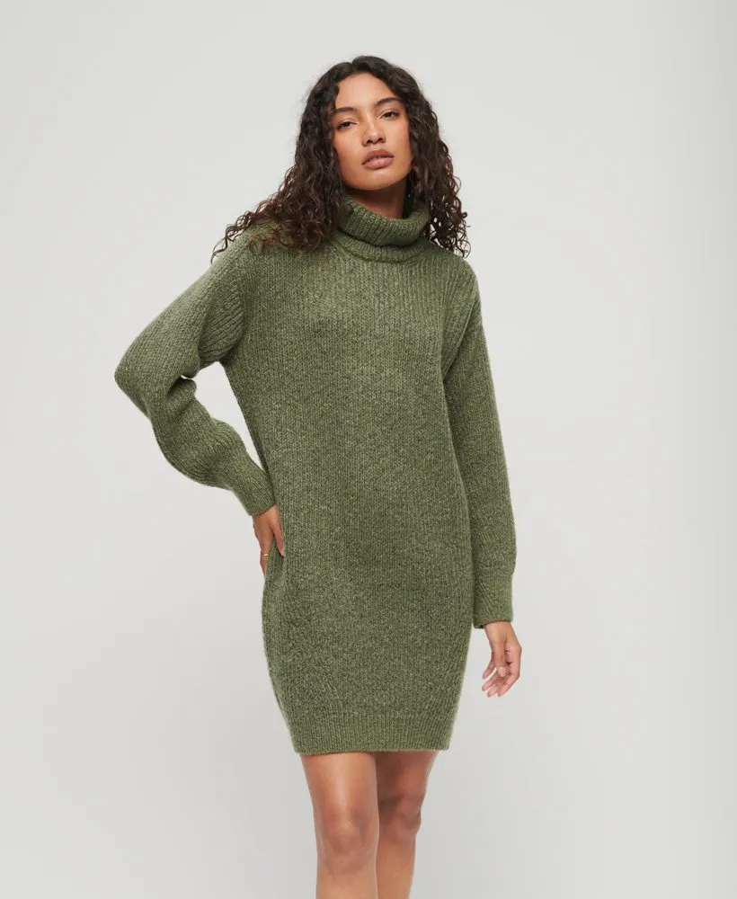 Olive Green Chunky Turtleneck Sweater Dress Olive Green Chunky Turtleneck Sweater Dress โ Sweater Dress Outfits